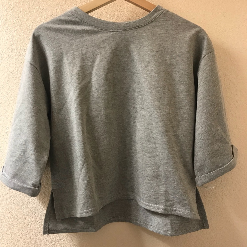 Grey Half Sleeve Top